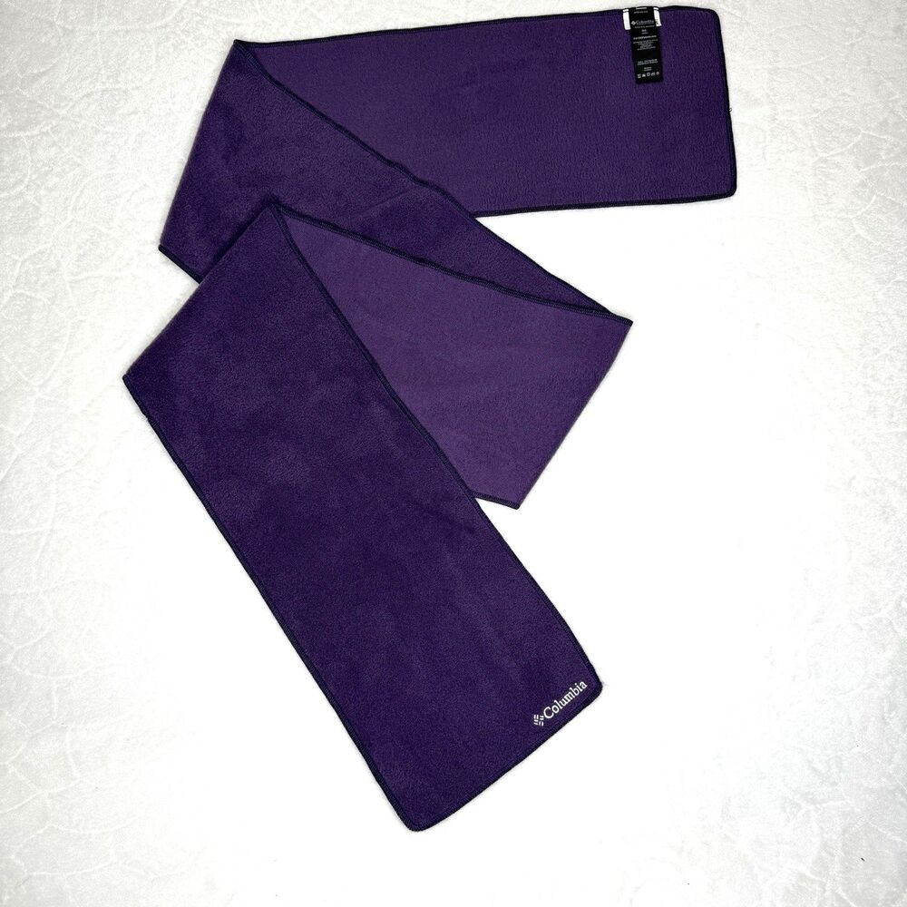 Columbia Purple Fleece scarf 72" long Warm Cozy Fleece‎